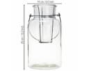 Florists Products Windlicht Flaschen Deko Glas Metall Schwarz Modern Bild 3