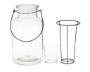 Florists Products Windlicht Flaschen Deko Glas Metall Schwarz Modern Bild 4