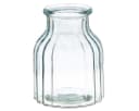 Florists Products Tischvase Blumenvase Glas Rillen Design Blau Retro Bild 3