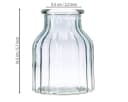 Florists Products Tischvase Blumenvase Glas Rillen Design Blau Retro Bild 4