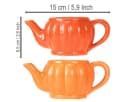 Viana Keramik Übertopf Teekanne Orange Bild 4