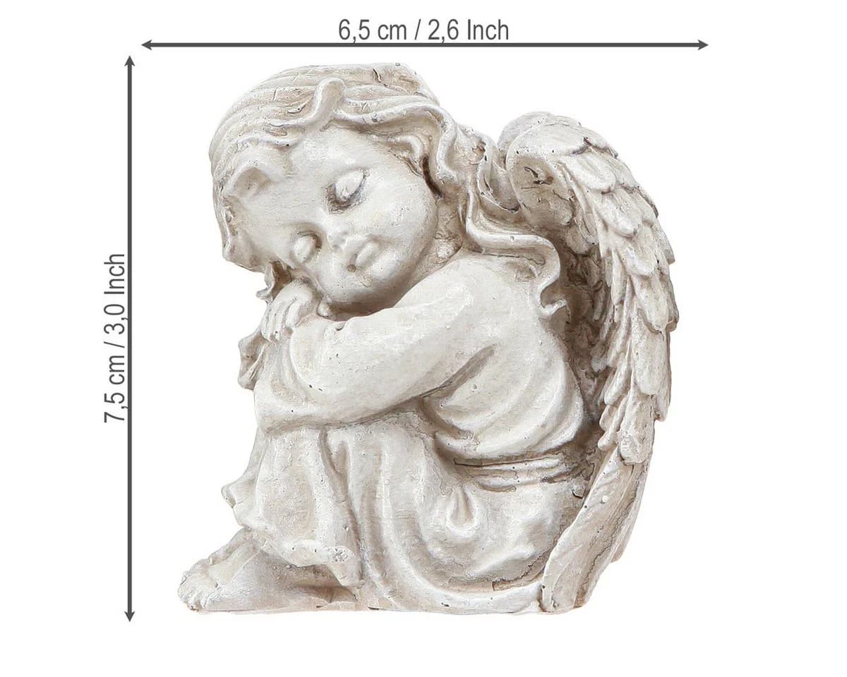 Viana Trauer Engel Creme Grabschmuck 2 Stück - Bild 4