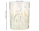 Viana Windlicht Glas Blumen- und Schmetterlingsmotiv Bild 1