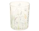 Viana Windlicht Glas Blumen- und Schmetterlingsmotiv Bild 2