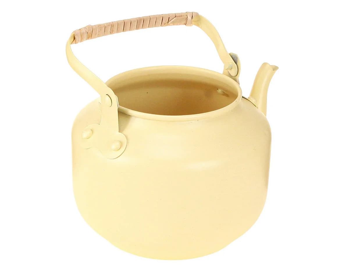 Viana Deko-Teekanne Landhausstil Creme Metall - Bild 4