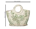 Viana Übertopf Keramik Pflanzgefäß mit floralen Motiven Weiß Grün Bild 1