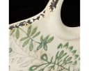 Viana Übertopf Keramik Pflanzgefäß mit floralen Motiven Weiß Grün Bild 3