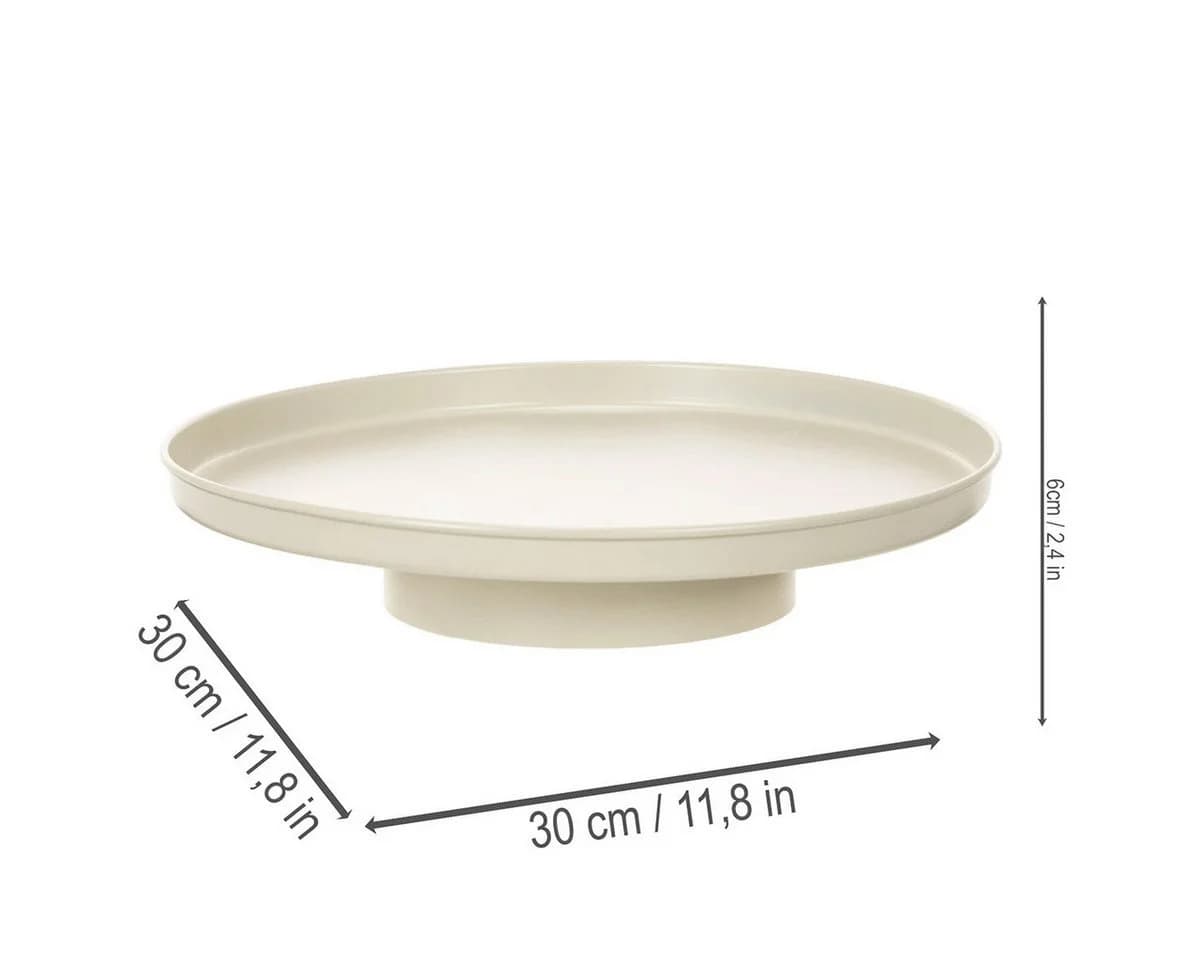 Florists Products Dekotablett Metall Rund Beige - Bild 4