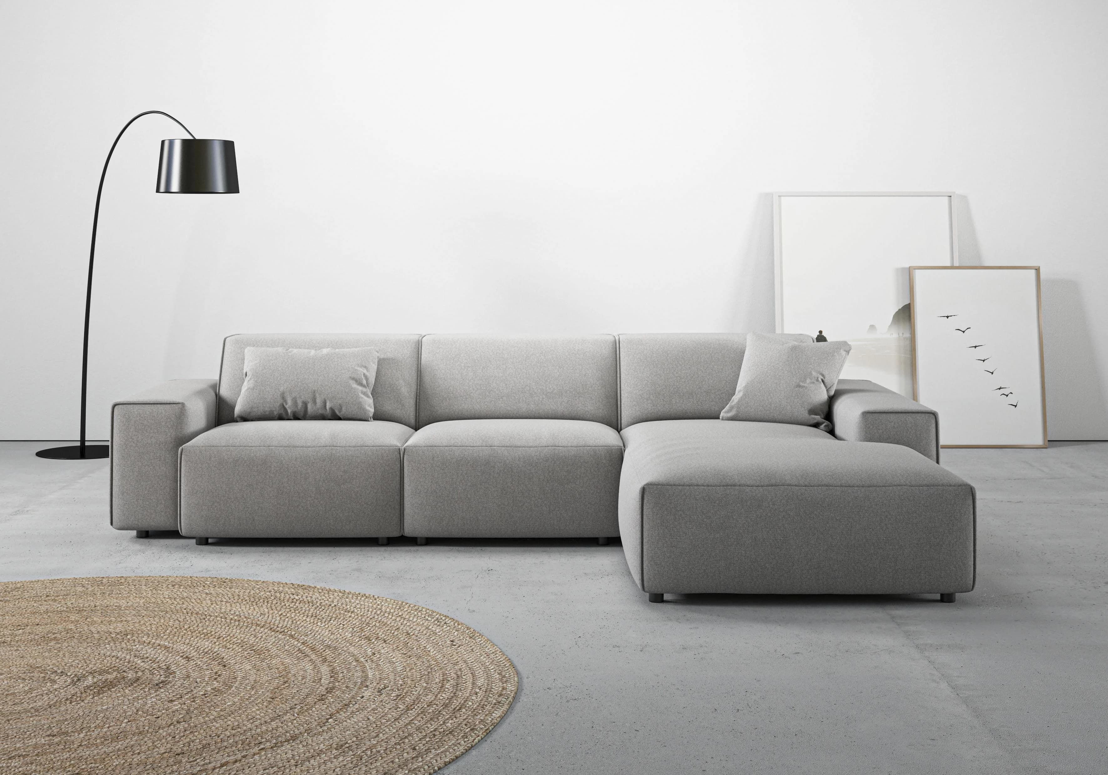 HOME AFFAIRE Ecksofa Glimminge Grau 100% Polyester Recamiere