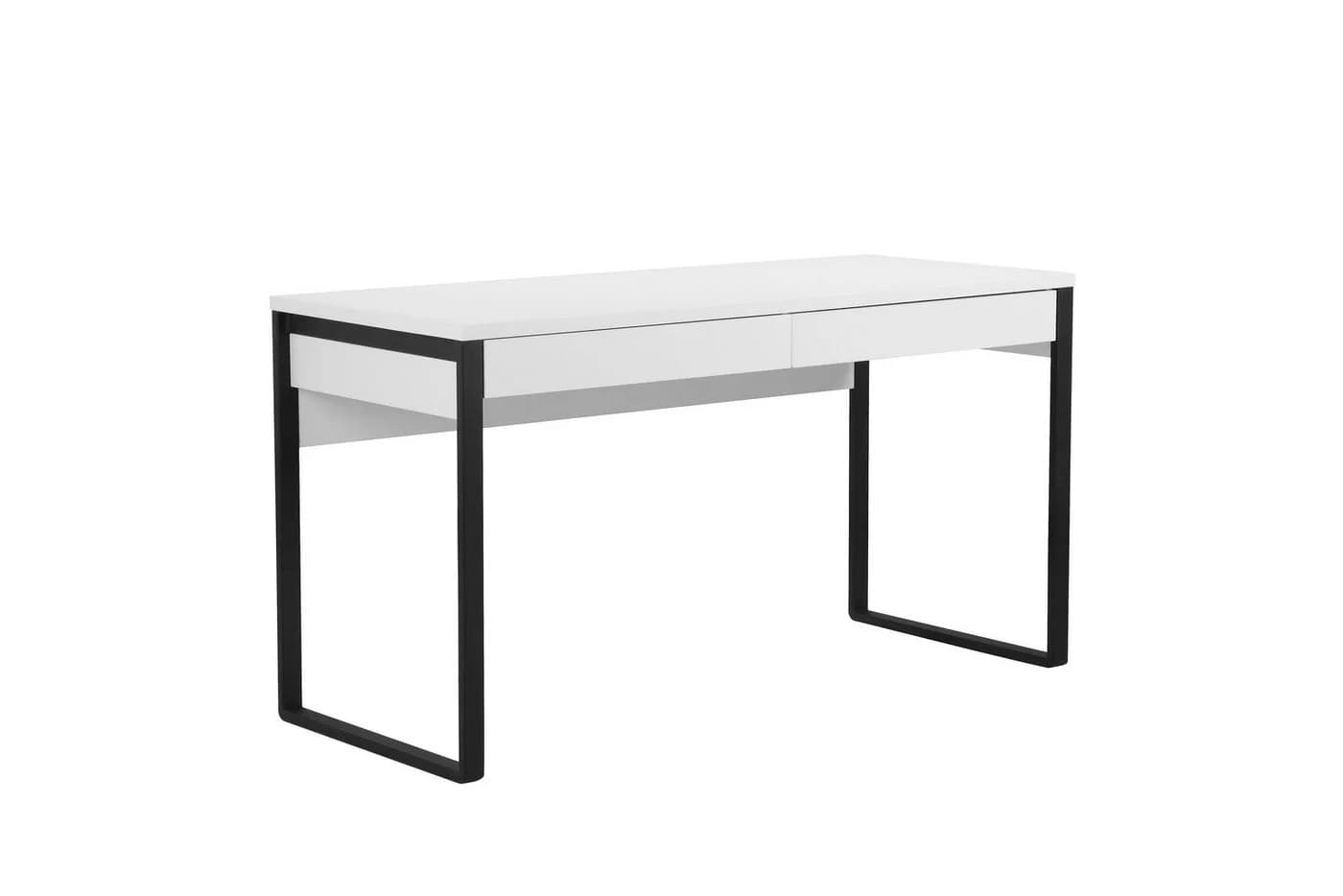 OTTO HOME Schreibtisch Moid Modern Weiß/Schwarz mit Schubladen - Bild 3