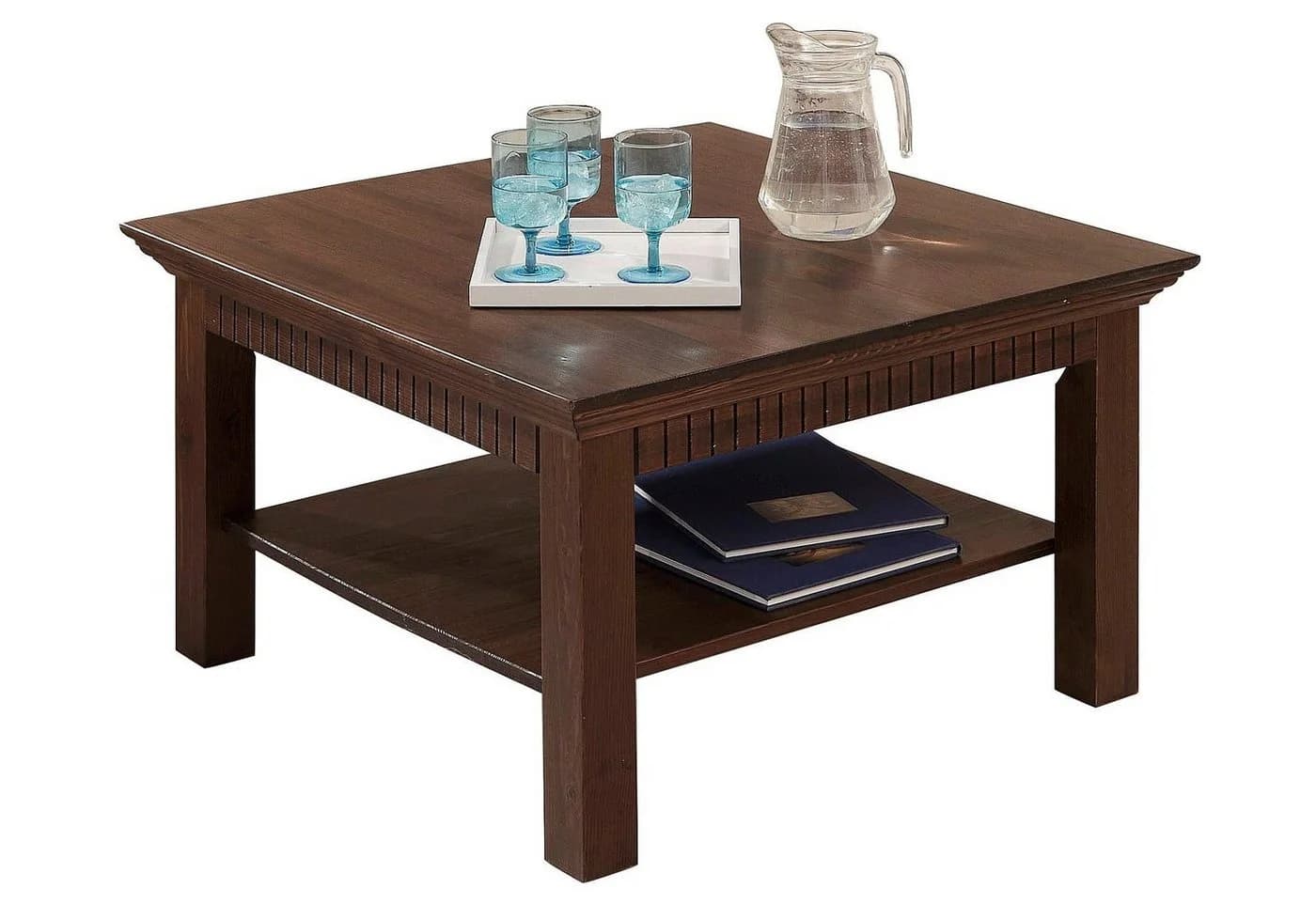 OTTO HOME Couchtisch Lisa Dunkelbraun Massivholz Landhaus