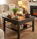 OTTO HOME Couchtisch Lisa Dunkelbraun Massivholz Landhaus Bild 2