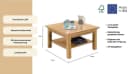 Couchtisch OTTO HOME Lisa Beige Natur Massivholz Landhaus Bild 3