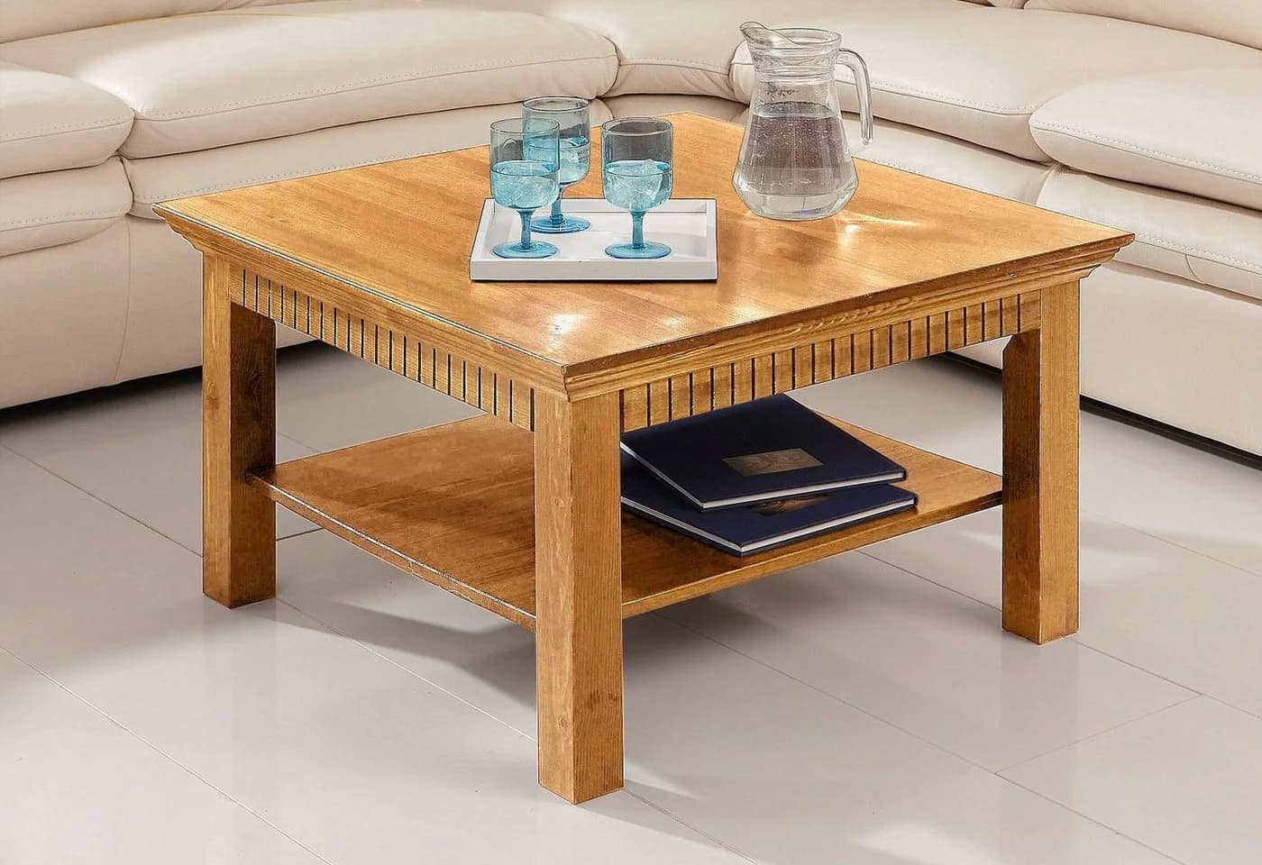 Couchtisch OTTO HOME Lisa Beige Natur Massivholz Landhaus - Bild 4