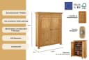 OTTO HOME Rauna Schuhkommode Massivholz Kiefer Beige Natur Bild 3