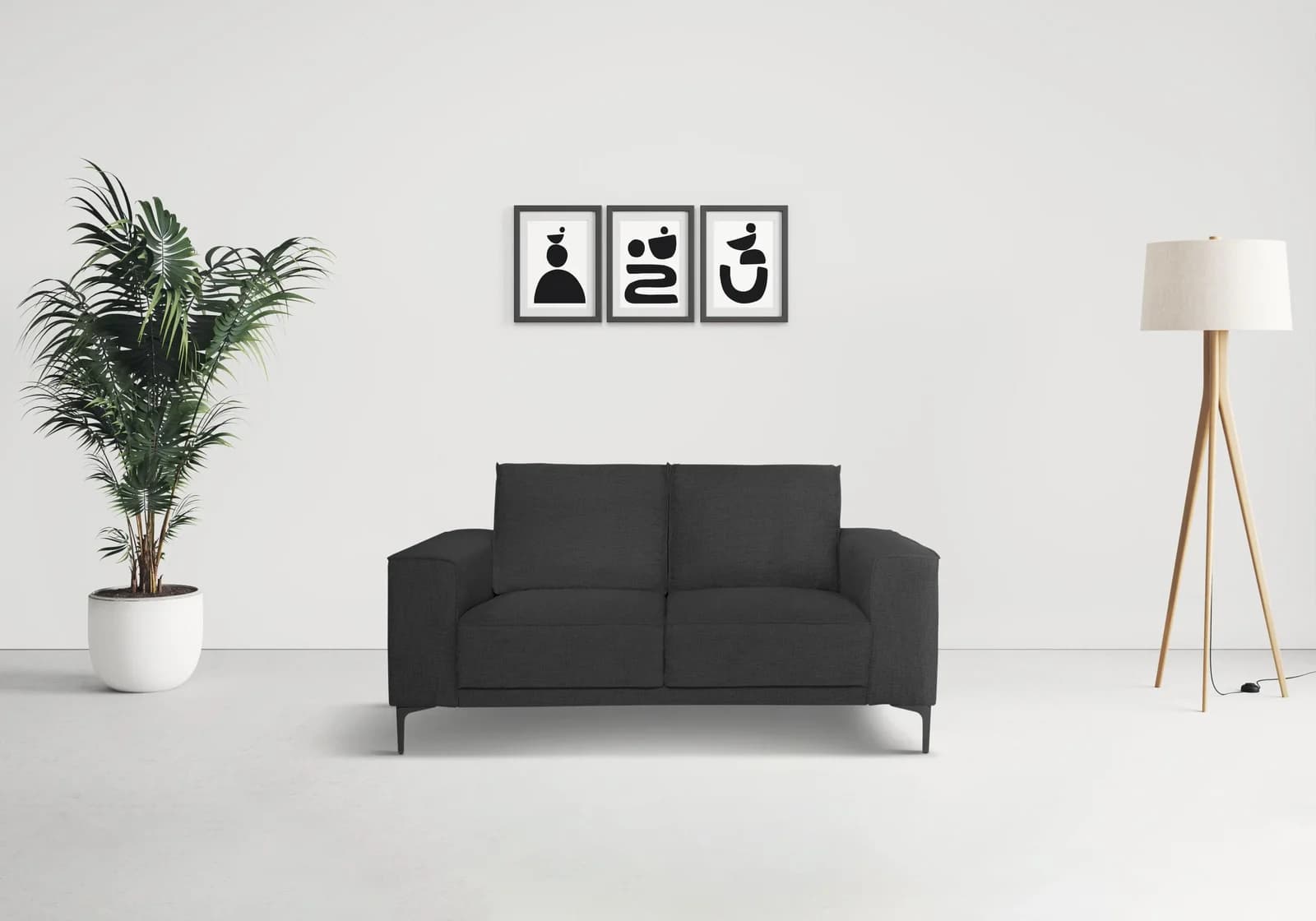 OTTO HOME 2-Sitzer Sofa Oland Anthrazit Skandi Design
