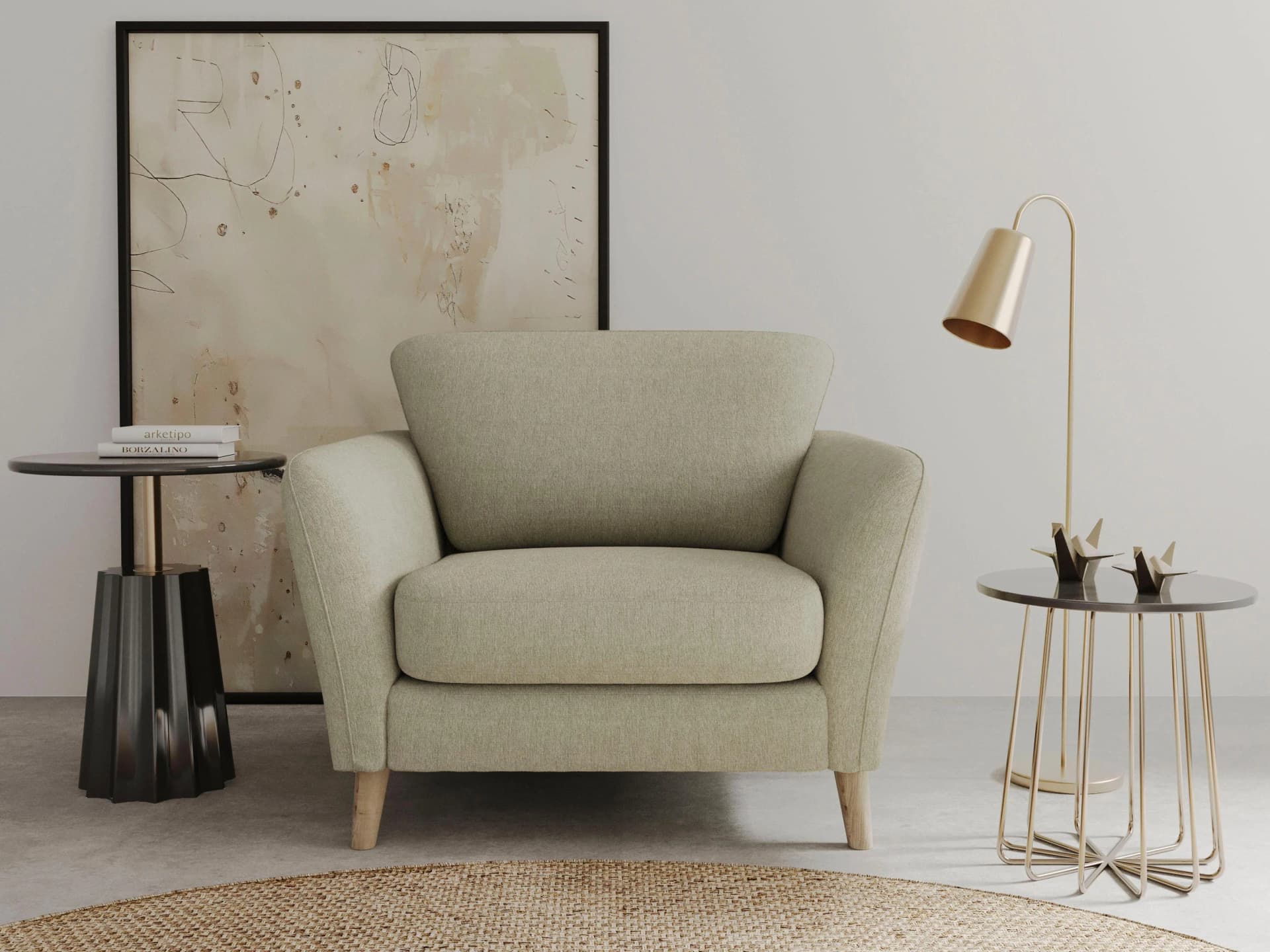 HOME AFFAIRE Sessel MARSEILLE Beige Landhausstil