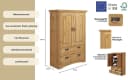 OTTO HOME Wäscheschrank Konrad Massivholz Kiefer Beige Bild 3