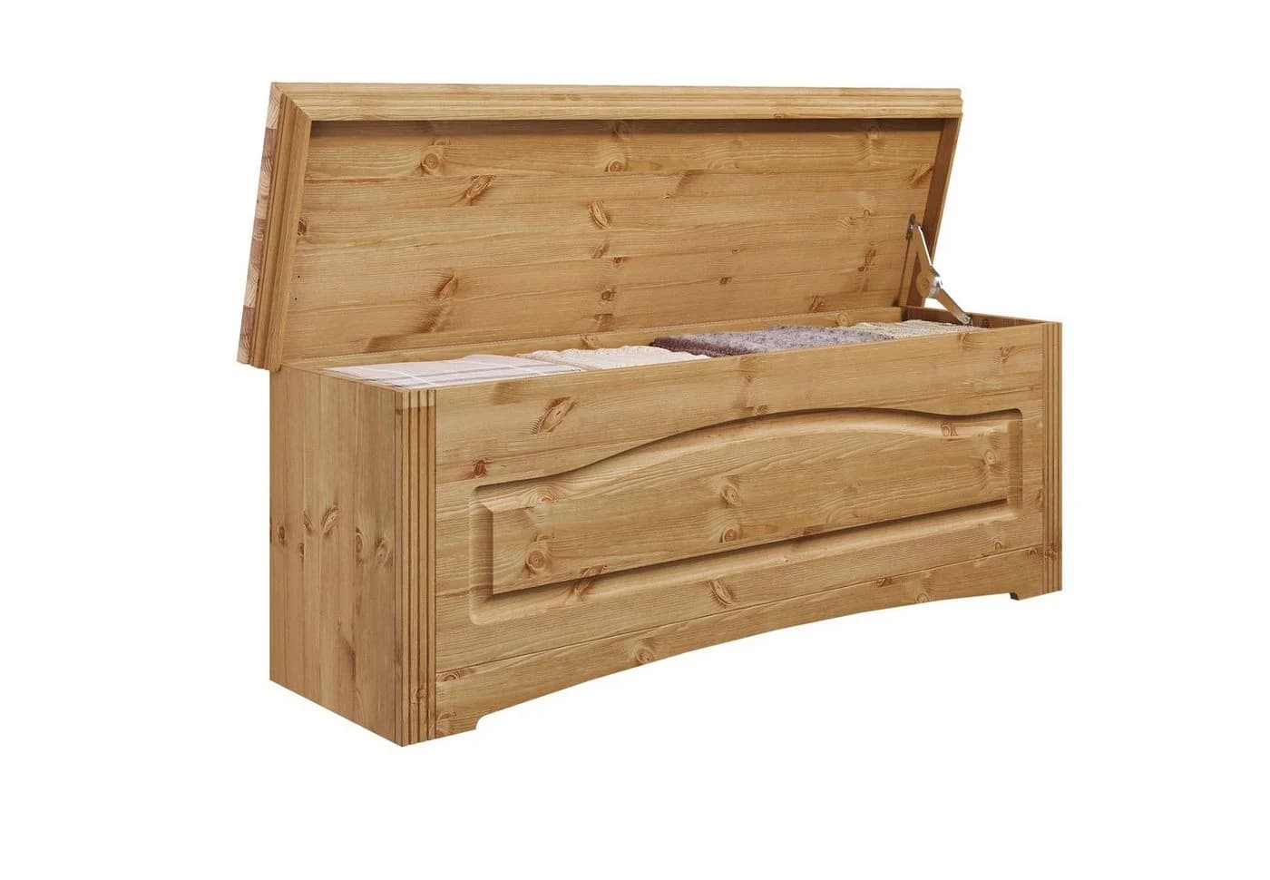 OTTO HOME Konrad Bettbank Beige Massivholz mit Stauraum - Bild 5