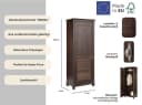 OTTO HOME Garderobenschrank Rauna Massivholz Dunkelbraun Bild 3