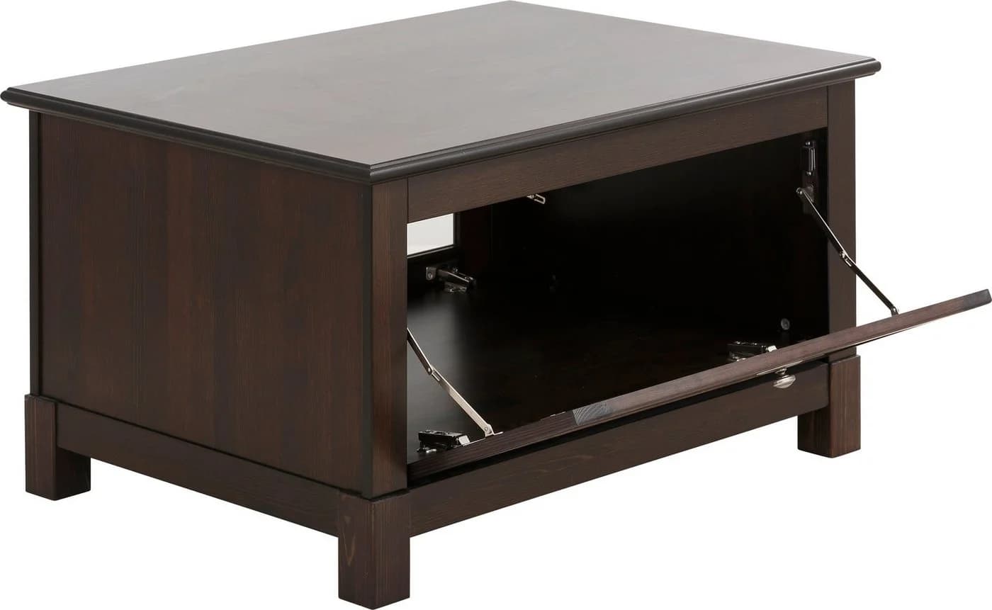 OTTO HOME Couchtisch Rauna Dunkelbraun FSC Massivholz Landhausstil