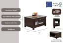OTTO HOME Couchtisch Rauna Dunkelbraun FSC Massivholz Landhausstil Bild 3