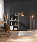 OTTO HOME Moid Aktenregal Braun Grau 6 Fächer MDF Bild 3