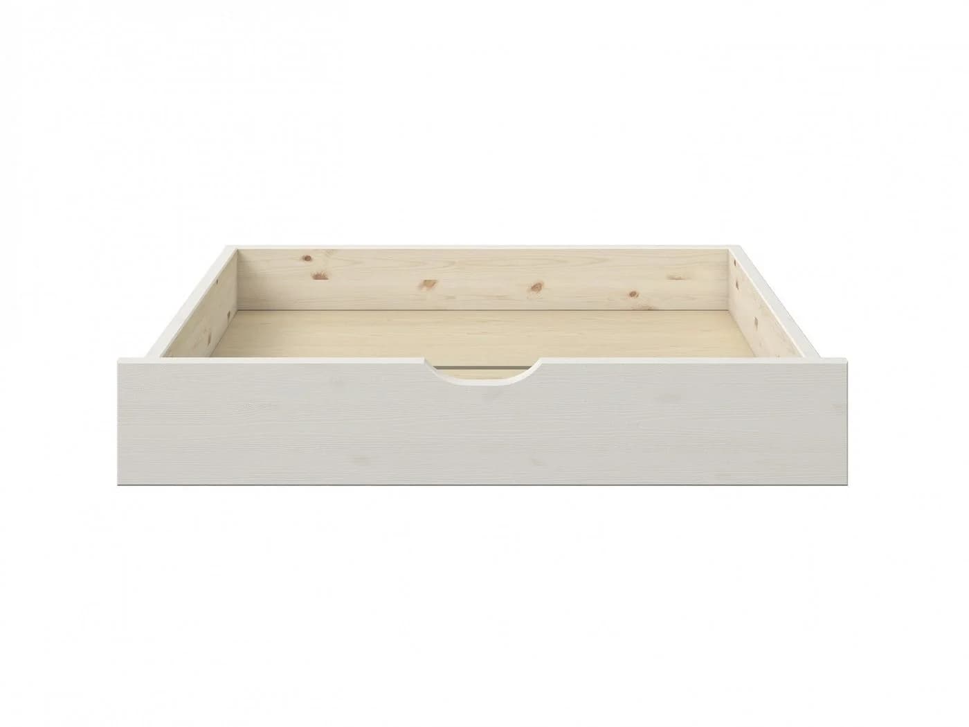 Palettenbett ALASCO Weiß mit Schubkästen Massivholz - Bild 5