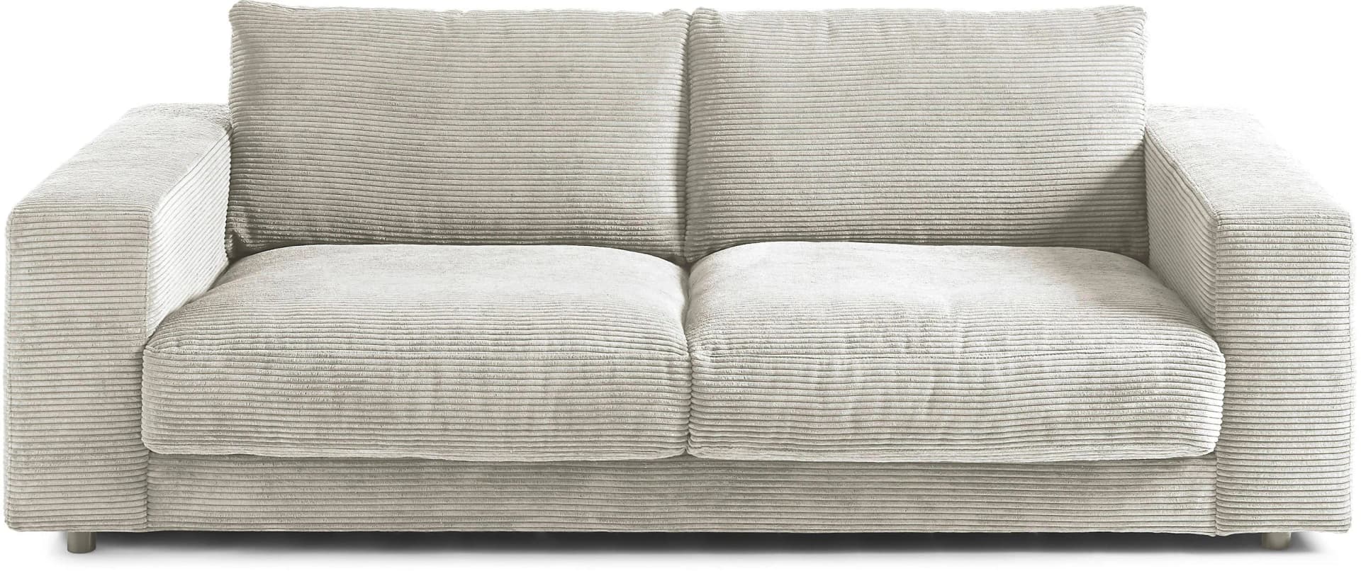 3C CANDY Enisa 2-Sitzer Sofa hellgrau Breitcord