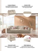HOME AFFAIRE Big-Sofa Enisa in Oliv Feincord Bild 3