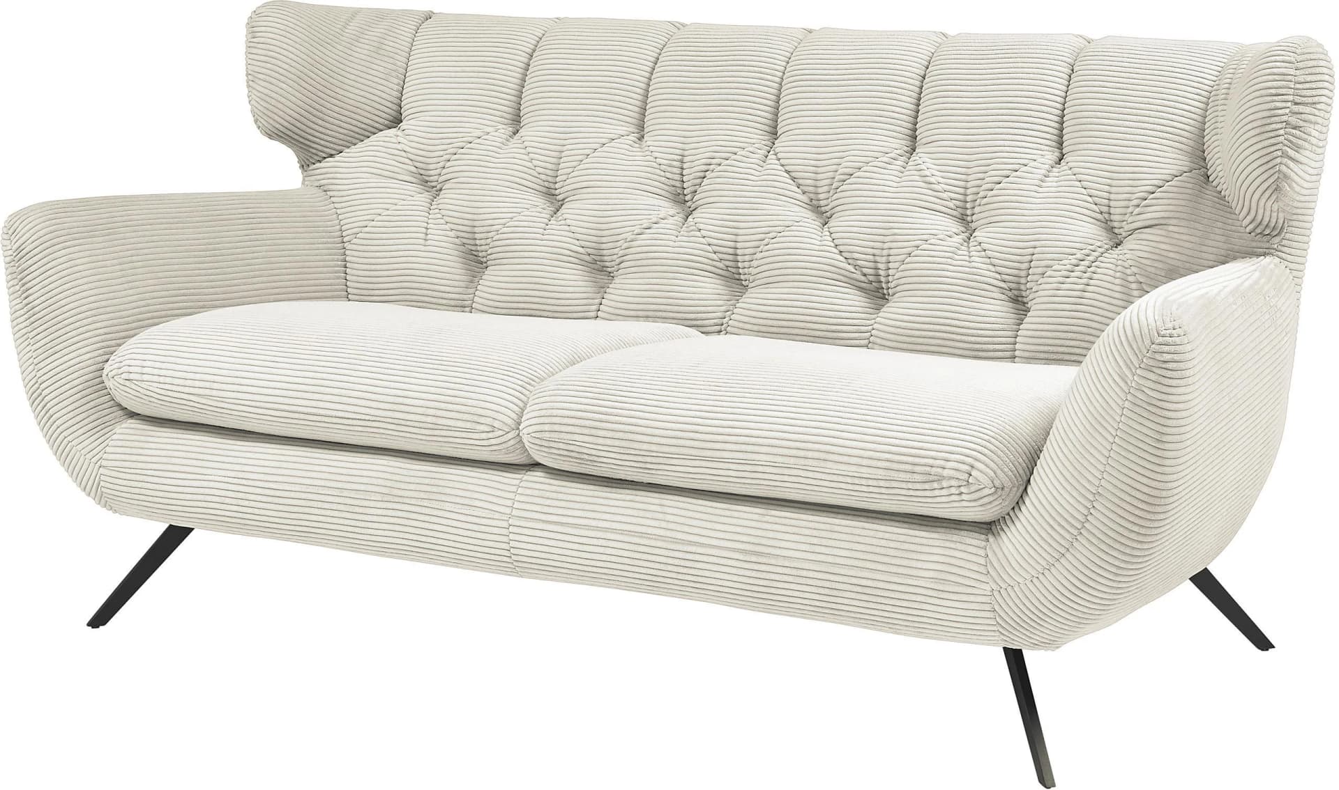 Candy Beatrice 2,5-Sitzer Megasofa Weiß Retro-Modern