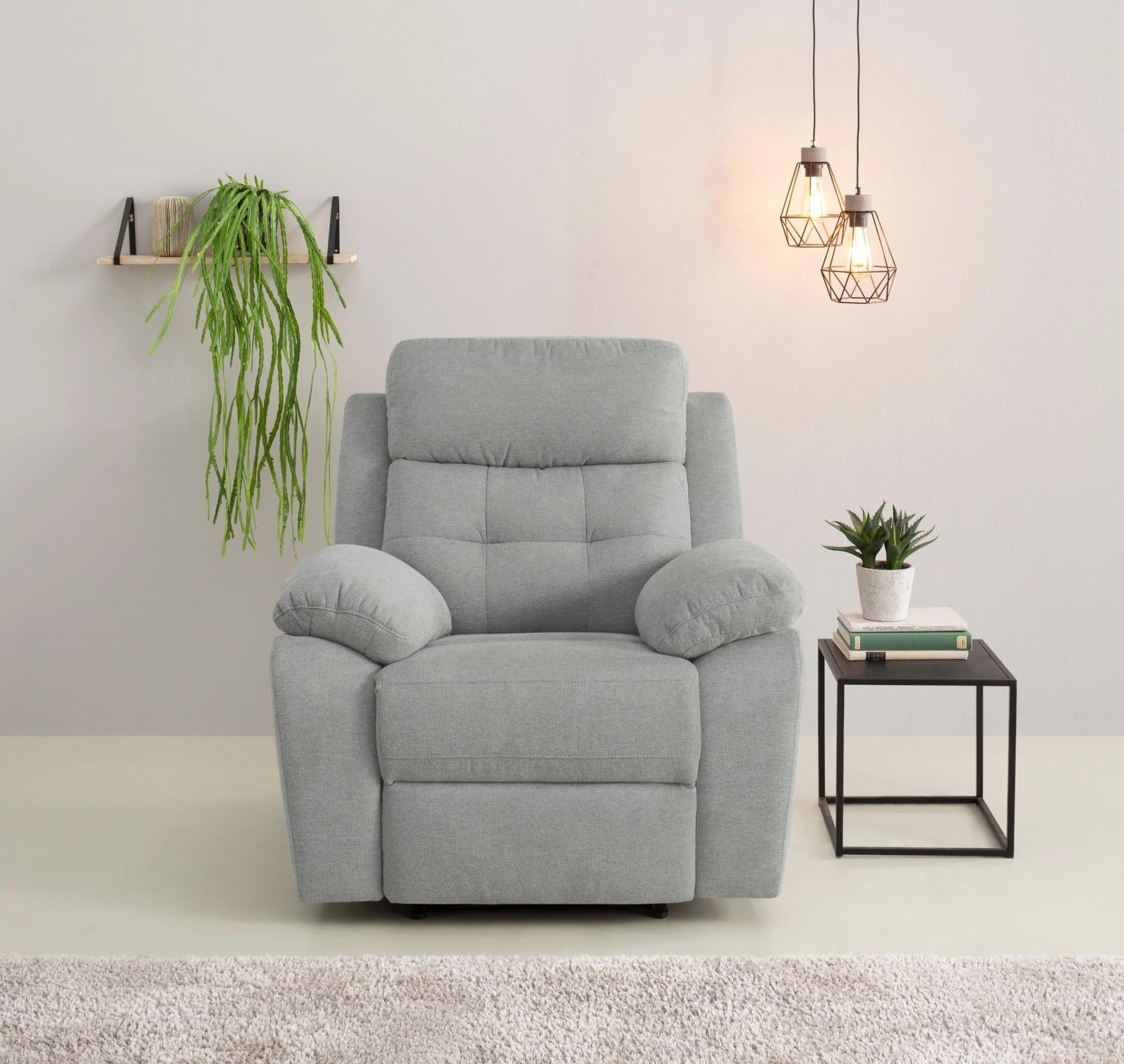 Home Affaire Relaxsessel Lannilis Hellgrau mit Relaxfunktion