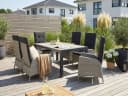 KONIFERA Garten-Essgruppe Alva 7-tlg. Schwarz/Natur Aluminium Polyrattan Bild 2