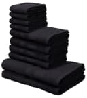 OTTO home Handtuch Set Vanessa 10-tlg Schwarz Walkfrottee Bild 2