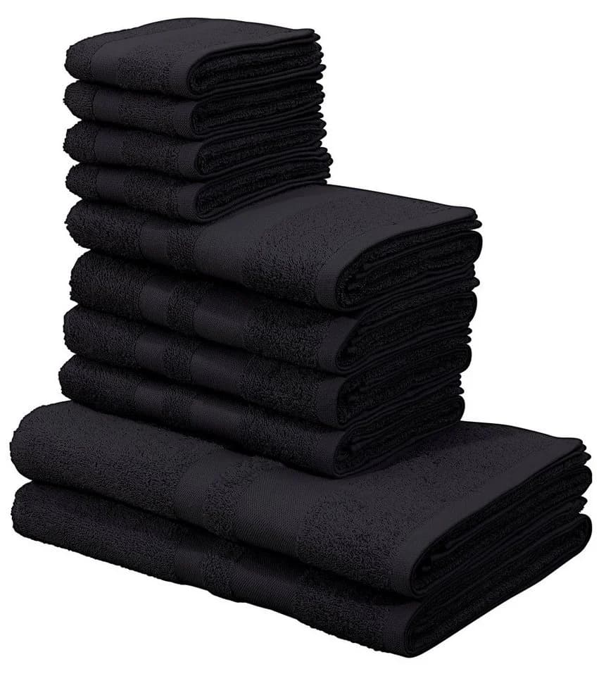 OTTO home Handtuch Set Vanessa 10-tlg Schwarz Walkfrottee - Bild 2
