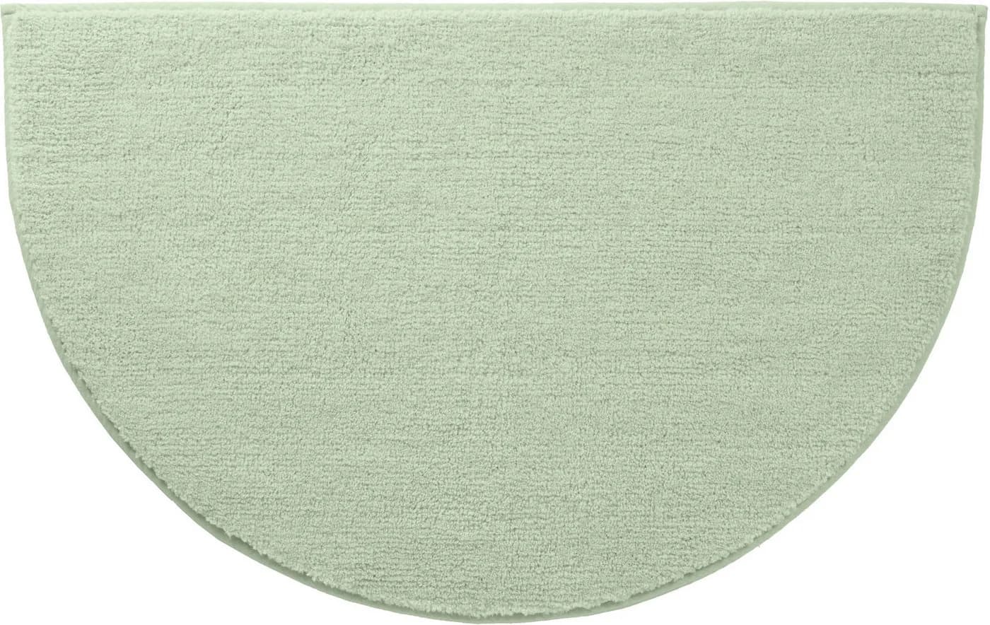 My Home Badematte Vanessa, Badvorleger, Badezimmer Teppich, Höhe 10 mm, rutschhemmend beschichtet, fußbodenheizungsgeeignet, schnell trocknend, strapazierfähig, Polyester, halbrund, Badteppich, weiche Haptik, unifarben - Bild 3