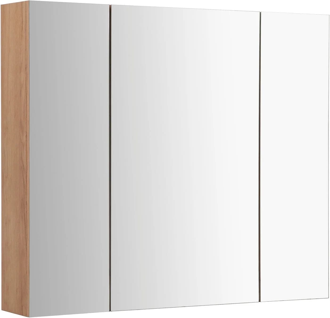 WELLTIME Spiegelschrank Lund Silber Natur 3 Türen - Bild 2