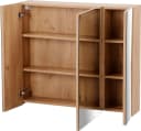 WELLTIME Spiegelschrank Lund Silber Natur 3 Türen Bild 5