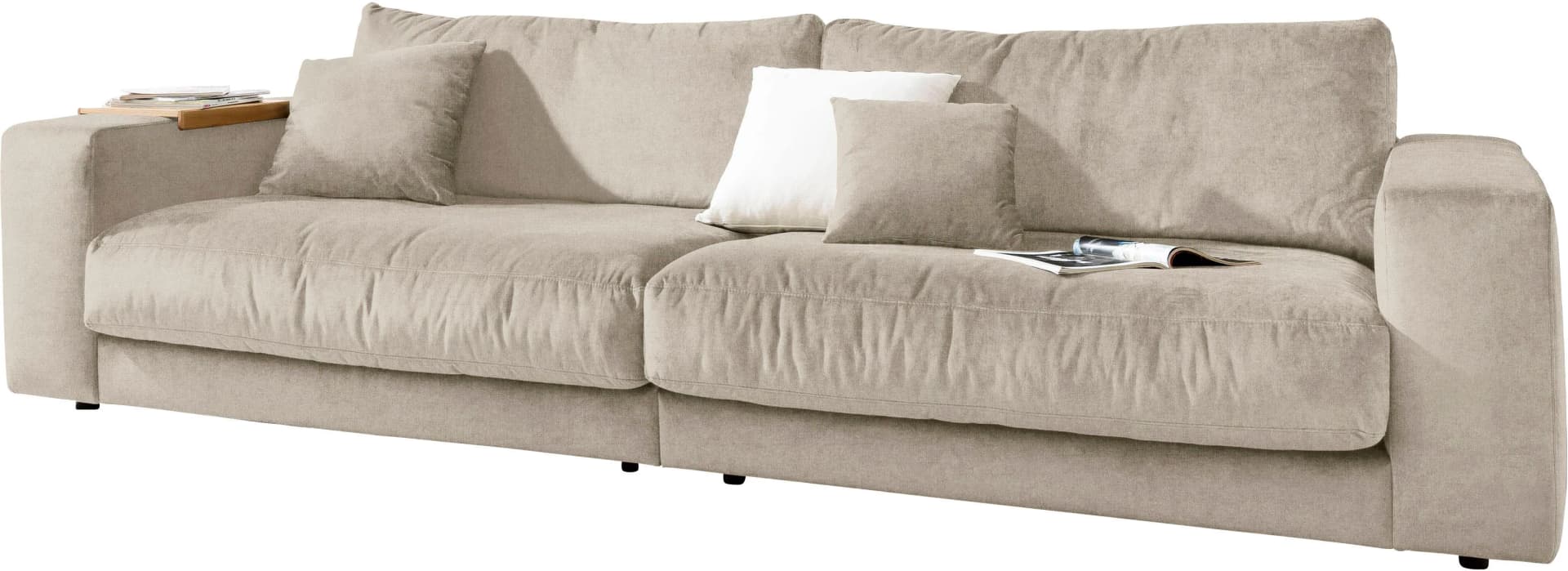 Big-Sofa 3C CANDY Enisa II Grau Taupe Polyester