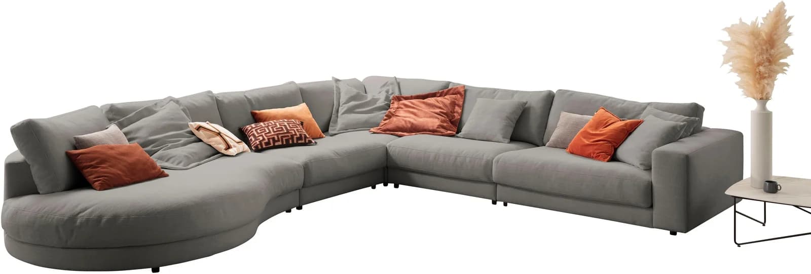 Ecksofa 3C CANDY "Enisa II" Anthrazit L-Form