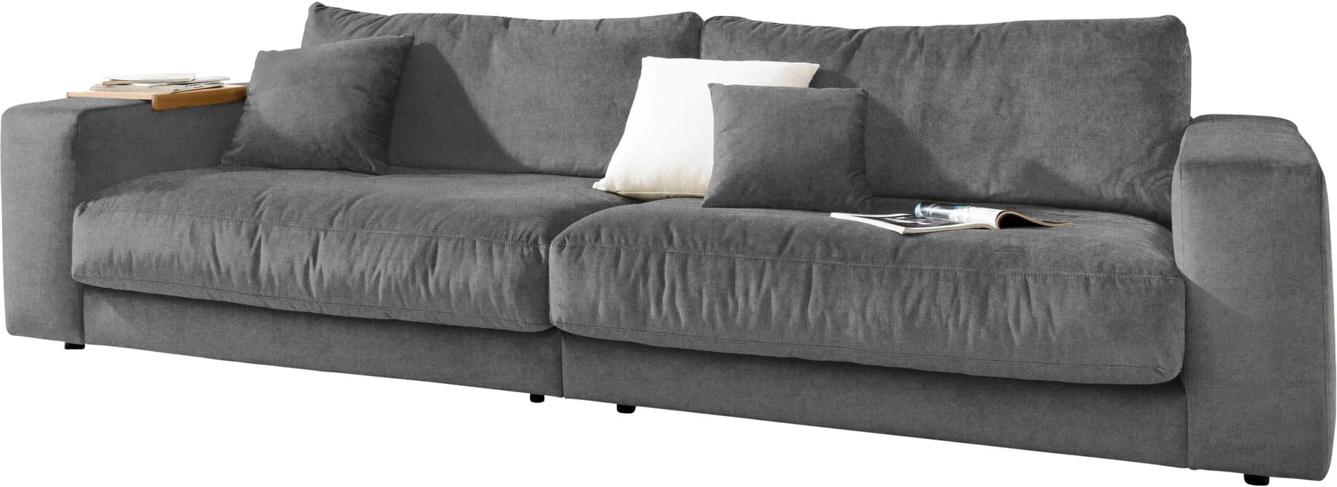 Big-Sofa 3C CANDY Enisa II Grau Polyester Easy Care