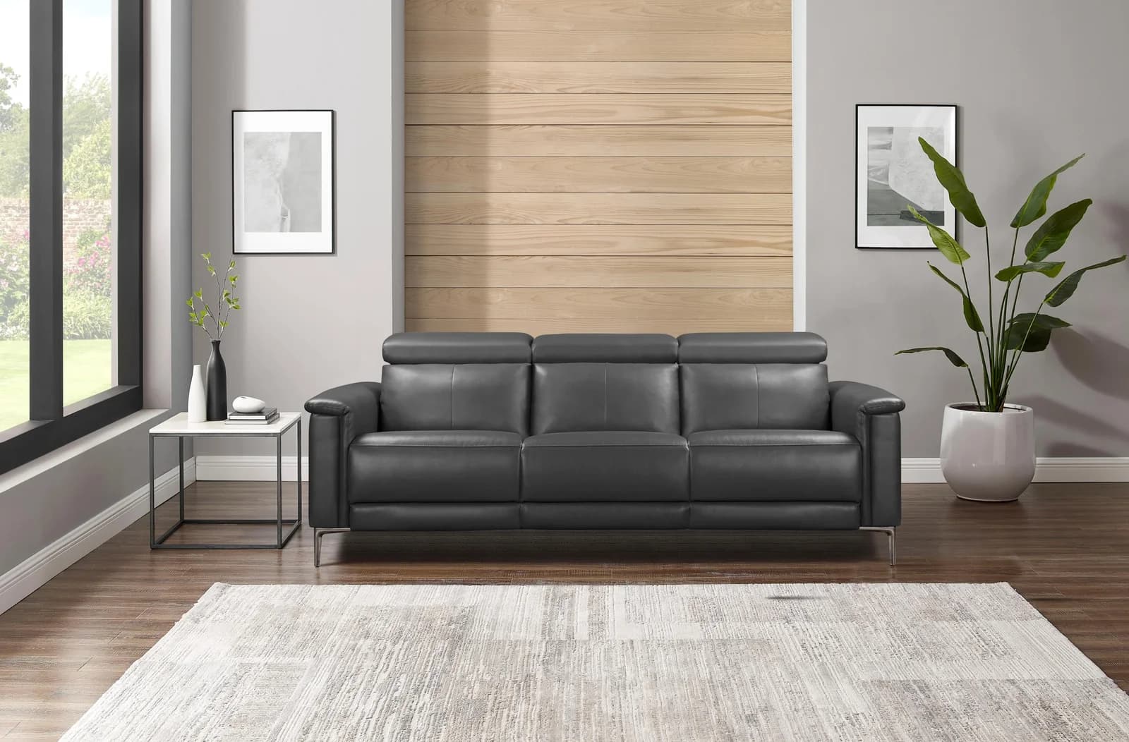 OTTO HOME 3-Sitzer Sofa LUND Grau mit Relaxfunktion