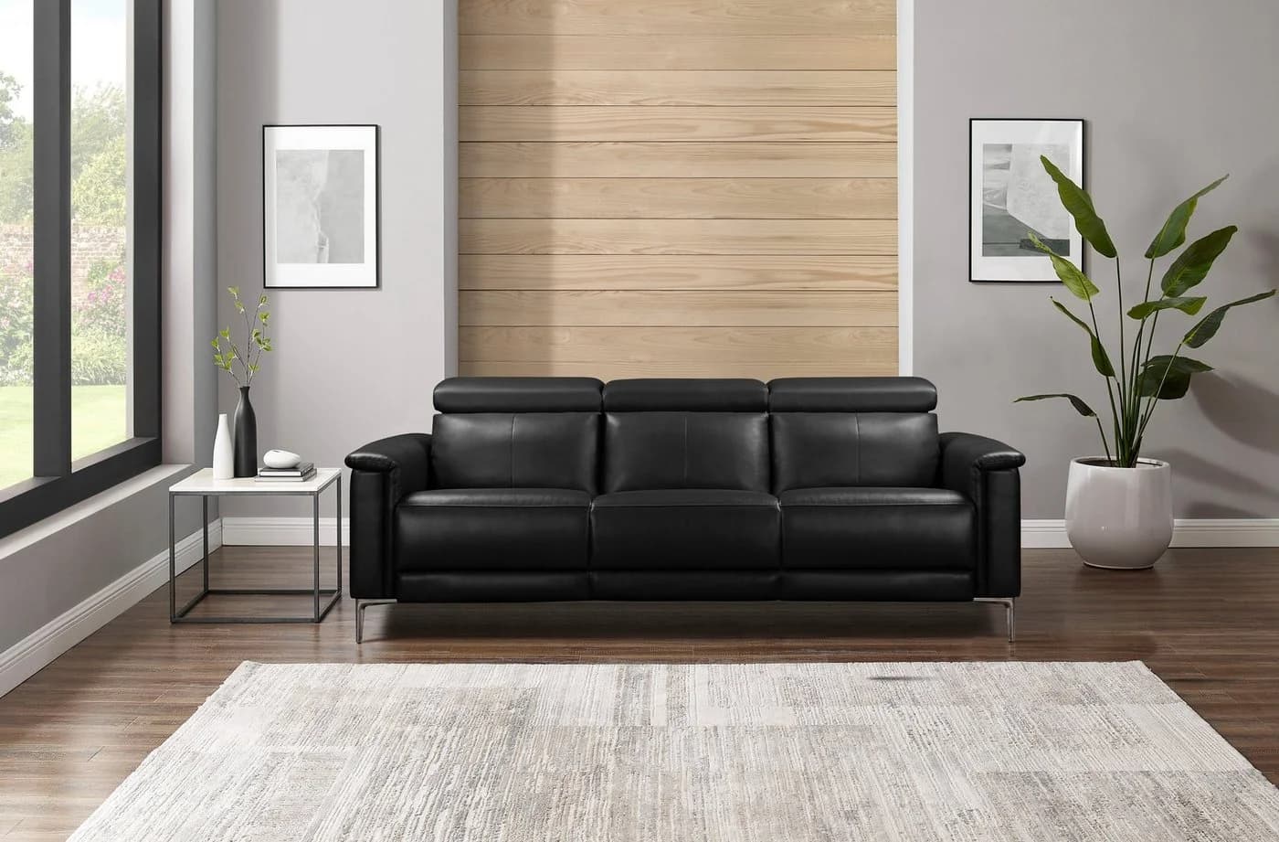 OTTO HOME LUND 3-Sitzer Sofa Schwarz mit Relaxfunktion - Bild 2