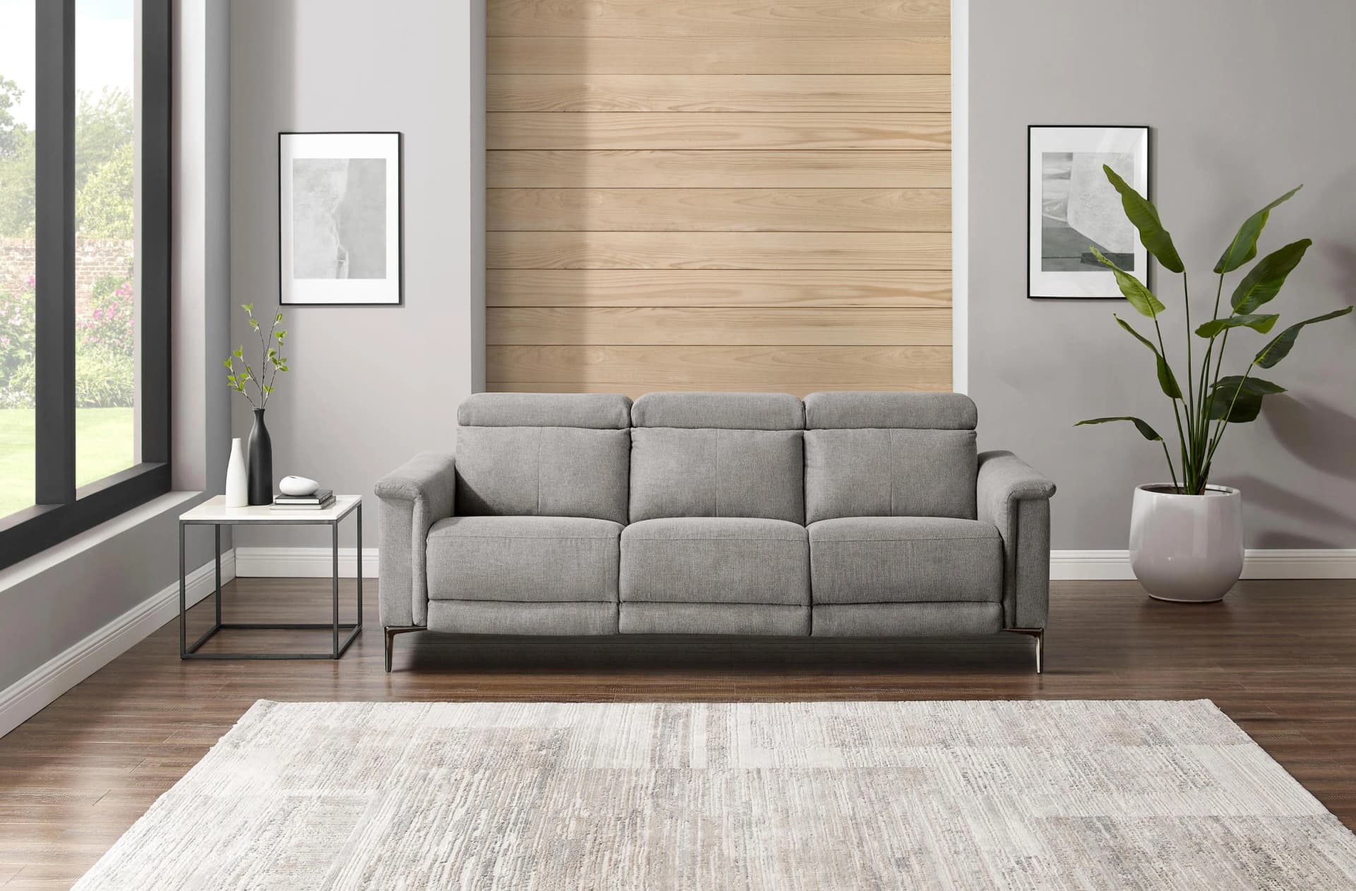 OTTO HOME 3-Sitzer Sofa mit elektrischer Relaxfunktion Grau