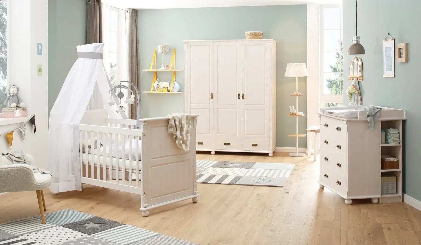 Babybett OTTO HOME Aimo Landhausstil Weiß Massivholz