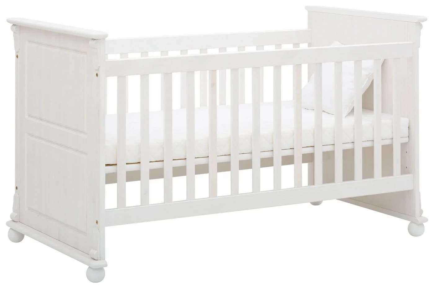 Babybett OTTO HOME Aimo Landhausstil Weiß Massivholz - Bild 2