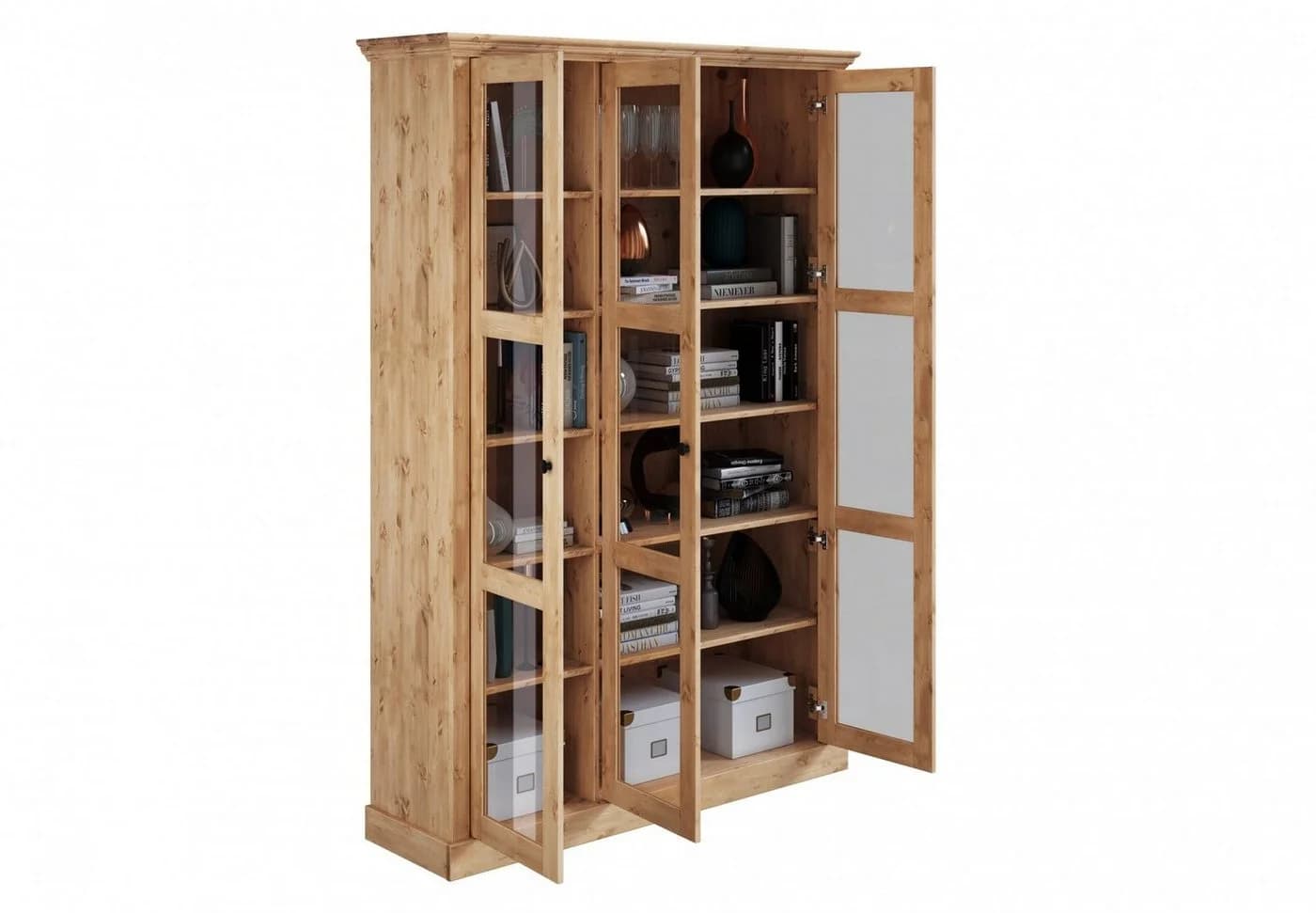 OTTO HOME Vitrine Melissa Massivholz Kiefer Beige Glastüren - Bild 5