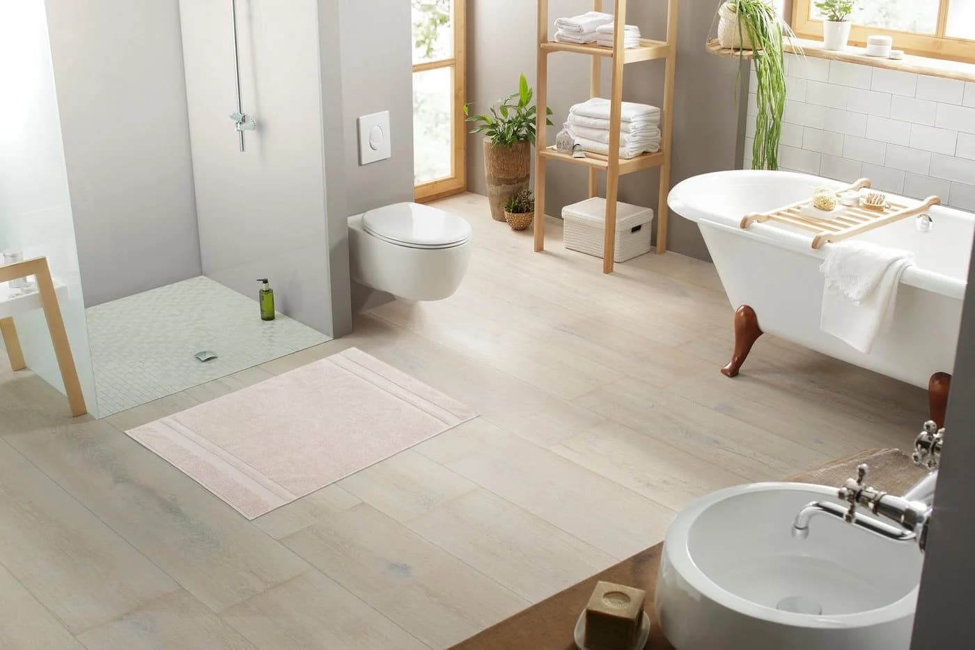 OTTO home Badematte Vanessa 2-tlg. Set Beige 100% Baumwolle