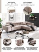 HOME AFFAIRE Hockerbank Ancona New Hellgrau Polyester Bild 1