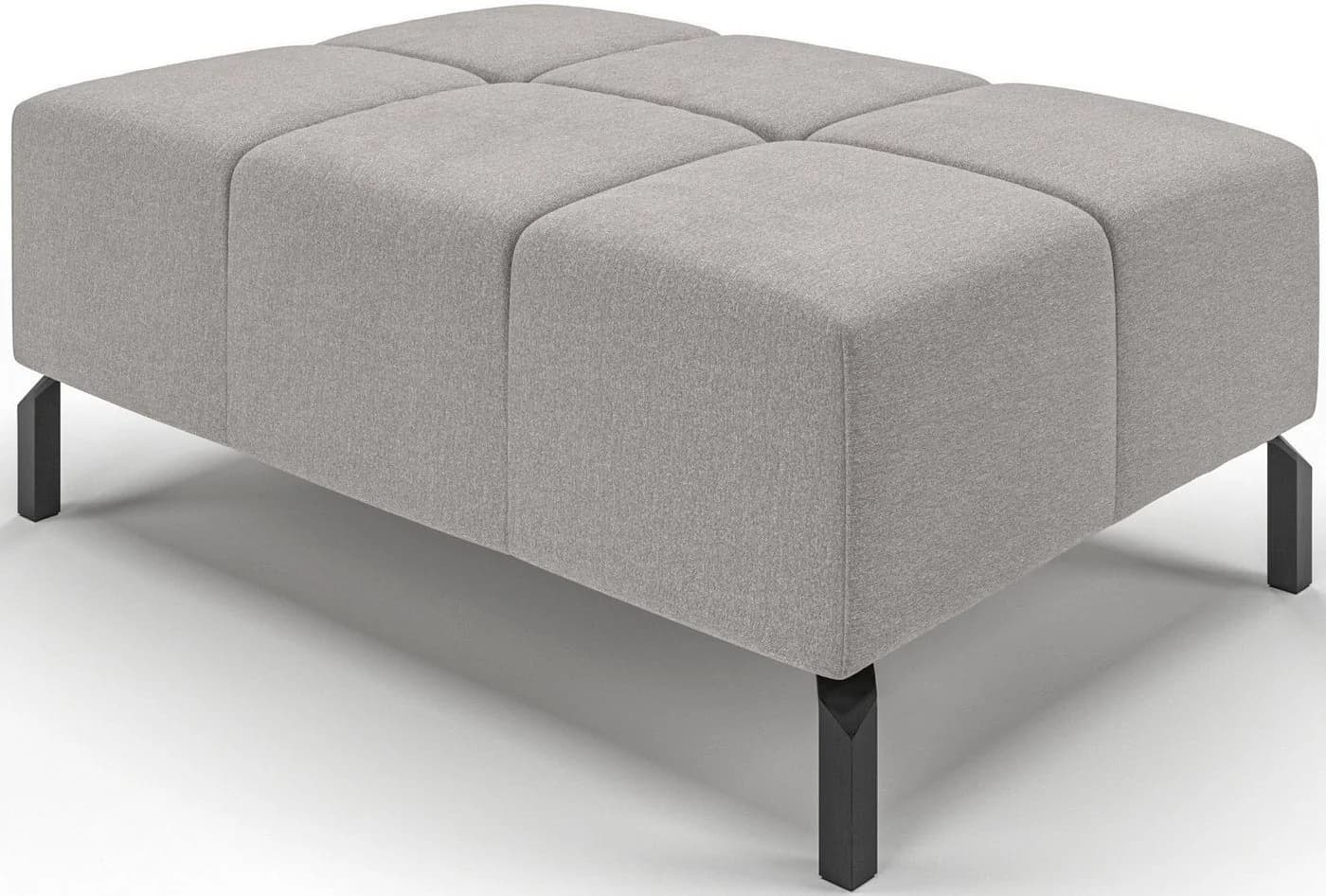 HOME AFFAIRE Hockerbank Ancona New Hellgrau Polyester - Bild 2